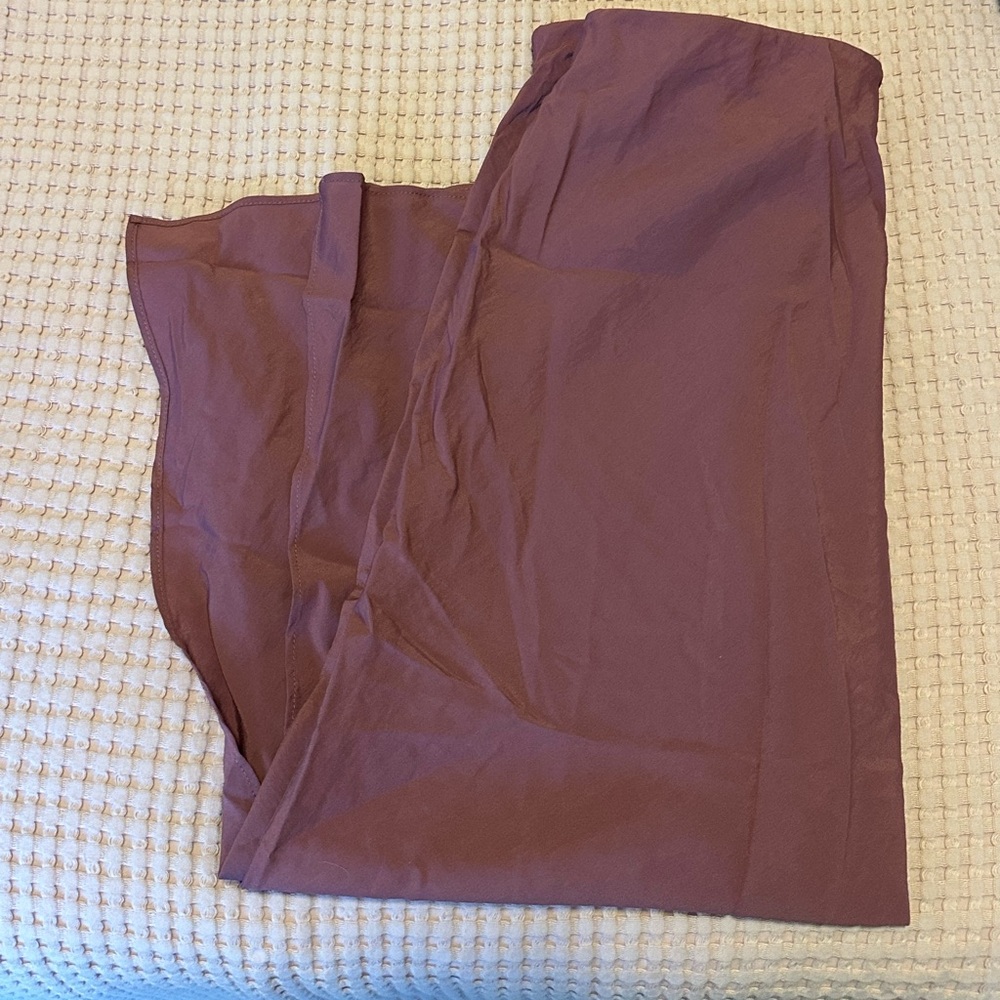 Madewell Darker Pink Silk Skirt Relaxed Fit Lightweight